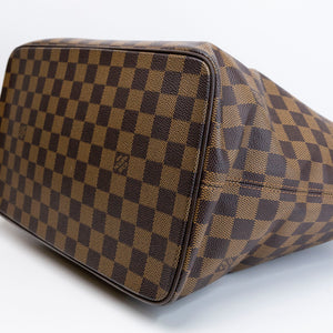 LOUIS VUITTON SALEYA TOTE BAG DAMIER EBENE CANVAS GHW