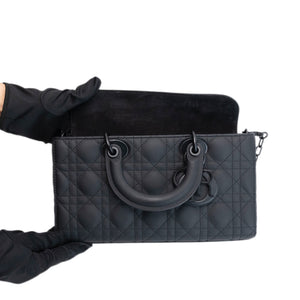 CHRISTIAN DIOR MEDIUM D-JOY BAG BLACK ULTRAMATTE CALFSKIN SO BLACK