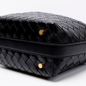 BOTTEGA VENERA MINI WALLACE SHOULDER BAG CALFSKIN BLACK GHW