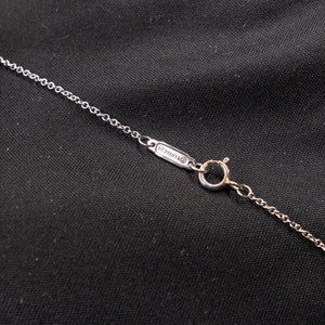 TIFFANY & CO. ATLAS KEY 18K WHITE GOLD DIAMOND PENDANT NECKLACE