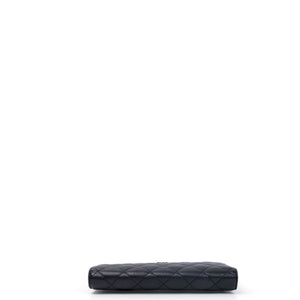 CHANEL LONG WALLET BLACK CAVIAR LEATHER GHW