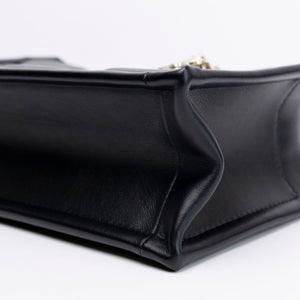CHRISTIAN DIOR MINI DIOR BOOK TOTE BLACK MACROCANNAGE CALFSKIN GHW
