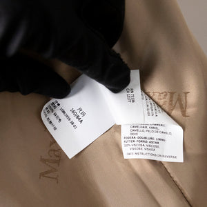 MAX MARA RIALTO ROBE COAT CAMELWOOL CAMEL SIZE 34