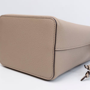 LOUIS VUITTON NANO LOCKME BUCKET BEIGE CALFSKIN LEATHER GHW (MICROCHIP)