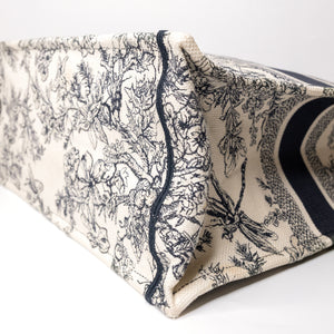 CHRISTIAN DIOR LARGE BOOK TOTE TOILE DE JOUY EMBROIDERY