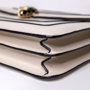 BVLGARI SEPRENTI FOREVER SHOULDER BAG WHITE GHW