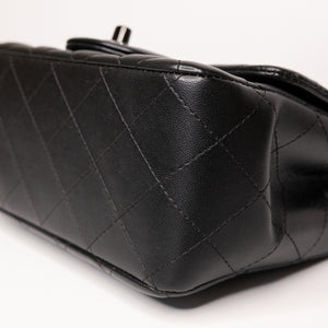 CHANEL MINI SQUARE FLAP BAG LAMBSKIN SO BLACK (MICROCHIP)