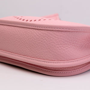 HERMES EVELYNE 23 CLEMENCE LEATHER ROSE SAKURA SHW STAMP K