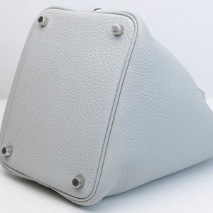 HERMES PICOTIN LOCK 18 CLEMENCE BLUE PALE STAMP W