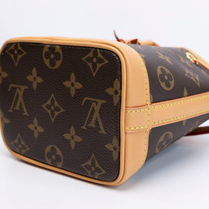 LOUIS VUITTON NANO NOE MONOGRAM CANVAS GHW (MICROCHIP)