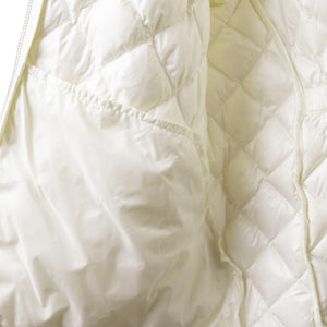 MONCLER WOMEN'S CREAM QUILTED JACKET WHITE SIZE 1