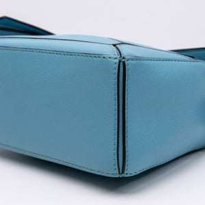 LOEWE MINI PUZZLE BAG CALFSKIN LIGHT BLUE SHW