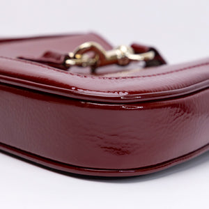 GUCCI JACKIE NOTTE MINI BAG RED PATENT LEATHER GHW