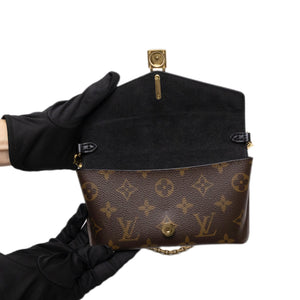 LOUIS VUITTON PADLOCK PN STRAP MONOGRAM BLACK GHW (MICROCHIP)