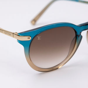 LOUIS VUITTON Z0733W BLUE / BEIGE GRADIENT ROSALIE SUNGLASSES GHW