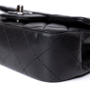 CHANEL MINI CLASSIC FLAP LAMSKIN BLACK