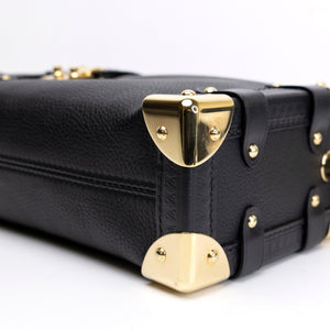 LOUIS VUITTON SIDE TRUNK PM BLACK GRAINED CALFSKIN GHW (MICROCHIP)