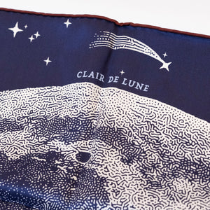 HERMES SILK SCARF CLAIR DE LUNE MARINE / BLANC / BORDEAUX 70 CM