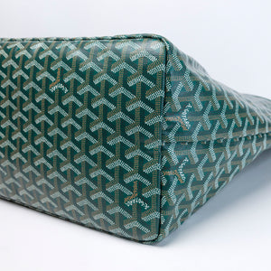 GOYARD SAINT LOUIS PM TOTE BAG GOYARDINE CANVAS GREEN SHW