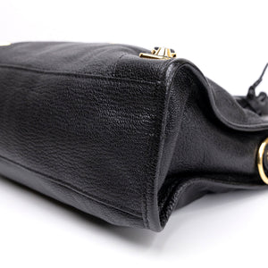 BALENCIAGA METALLIC EDG CITY S BAG BLACK GHW
