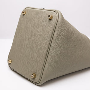 HERMES PICOTIN 18 LOCK BAG CLEMENCE SAUGE GHW STAMP B