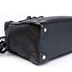 LOUIS VUITTON MINI SOFT TRUNK MONOGRAM TAURILLON LEATHER SO BLACK (MICROCHIP)