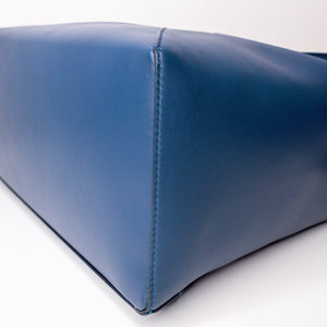 LOEWE LARGE PUZZLE BLUE CALF SKIN LEATHER SHW