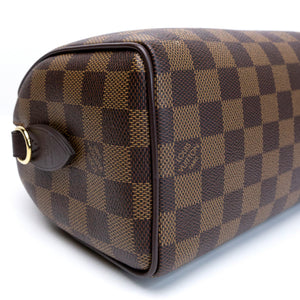LOUIS VUITTON DAMIER EBENE SPEEDY BANDOULIERE 20 GHW (MICROCHIP)