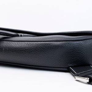 CHRISTIAN DIOR SADDLE BAG BLACK GRAINED CALFSKIN SHW