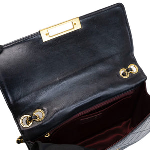 CHANEL CC GOLDEN CLASS FLAP BAG BLACK LAMBSKIN GHW