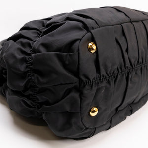 PRADA TESSUTO GAUFRE TOTE BLACK GHW