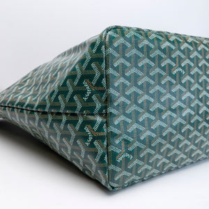 GOYARD SAINT LOUIS PM TOTE BAG GOYARDINE CANVAS GREEN SHW