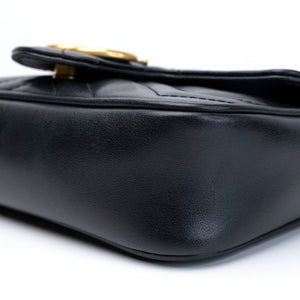 GUCCI GG MARMONT SUPER MINI BLACK GHW