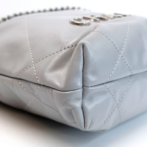 CHANEL MINI 22 BAG CALFSKIN LIGHT GREY SHW (MICROCHIP)