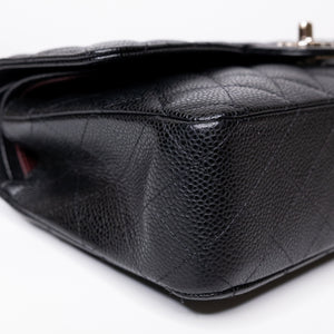 CHANEL CLASSIC FLAP MEDIUM BLACK CAVIAR LEATHER SHW