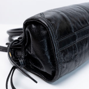 PRADA MINI BONNIE HANDBAG BLACK CALFSKIN GHW