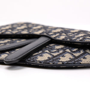 CHRISTIAN DIOR OBLIQUE SADDLE BELT POUCH GHW