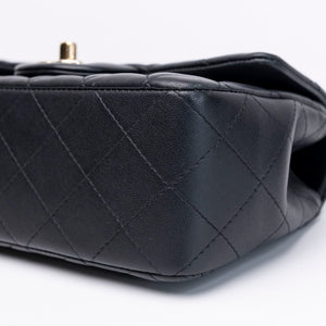 CHANEL CLASSIC FLAP MINI RECTANGULAR TOP HANDLE BAG LAMBSKIN GHW (MICROCHIP)