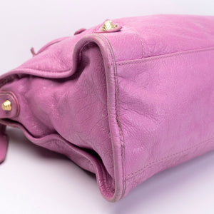 BALENCIAGA MEDIUM CLASSIC CITY CROSSBODY BAG PURPLE GHW