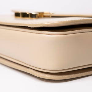 CELINE CLASSIQUE TRIOMPHE BAG SHINY CALFSKIN BEIGE GHW
