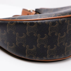 CELINE AVA BAG TAN CANVAS / CALFSKIN LEATHER GHW