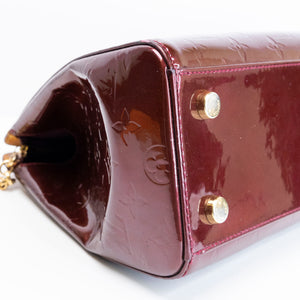 LOUIS VUITTON VERNIS BREA MM BAG MONOGRAM PATENT AMARANTE GHW