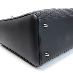 CHRISTIAN DIOR MEDIUM LADY DIOR ANSELM REYLE BLACK CALFSKIN SHW