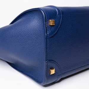 CELINE MICRO LUGGAGE TOTE BLUE CALFSKIN GHW