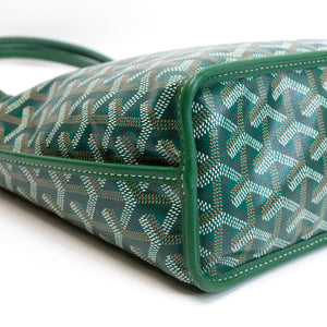 GOYARD MINI ANJOU TOTE BAG CANVAS / CALFSKIN GREEN SHW