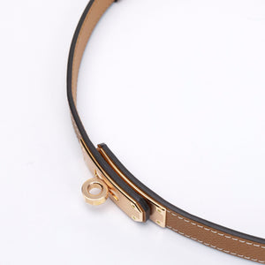 HERMES KELLY 18 BELT GOLD GHW STAMP W