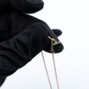 TIFFANY & CO. T SMILE PENDANT 18K YELLOW GOLD MINI BRACELET