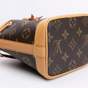 LOUIS VUITTON NANO NOE MONOGRAM CANVAS GHW (MICROCHIP)
