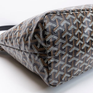 GOYARD BOHEME HOBO BAG BLACK CALFSKIN LEATHER CANVAS SHW