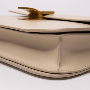 CELINE MEDIUM CLASSIC BOX BAG BEIGE CALFSKIN GHW